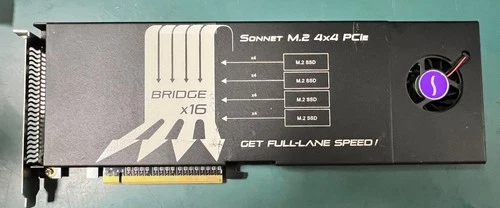Sonnet M.2 4x4 PCIe Card for Apple 2019 Mac Pro #1