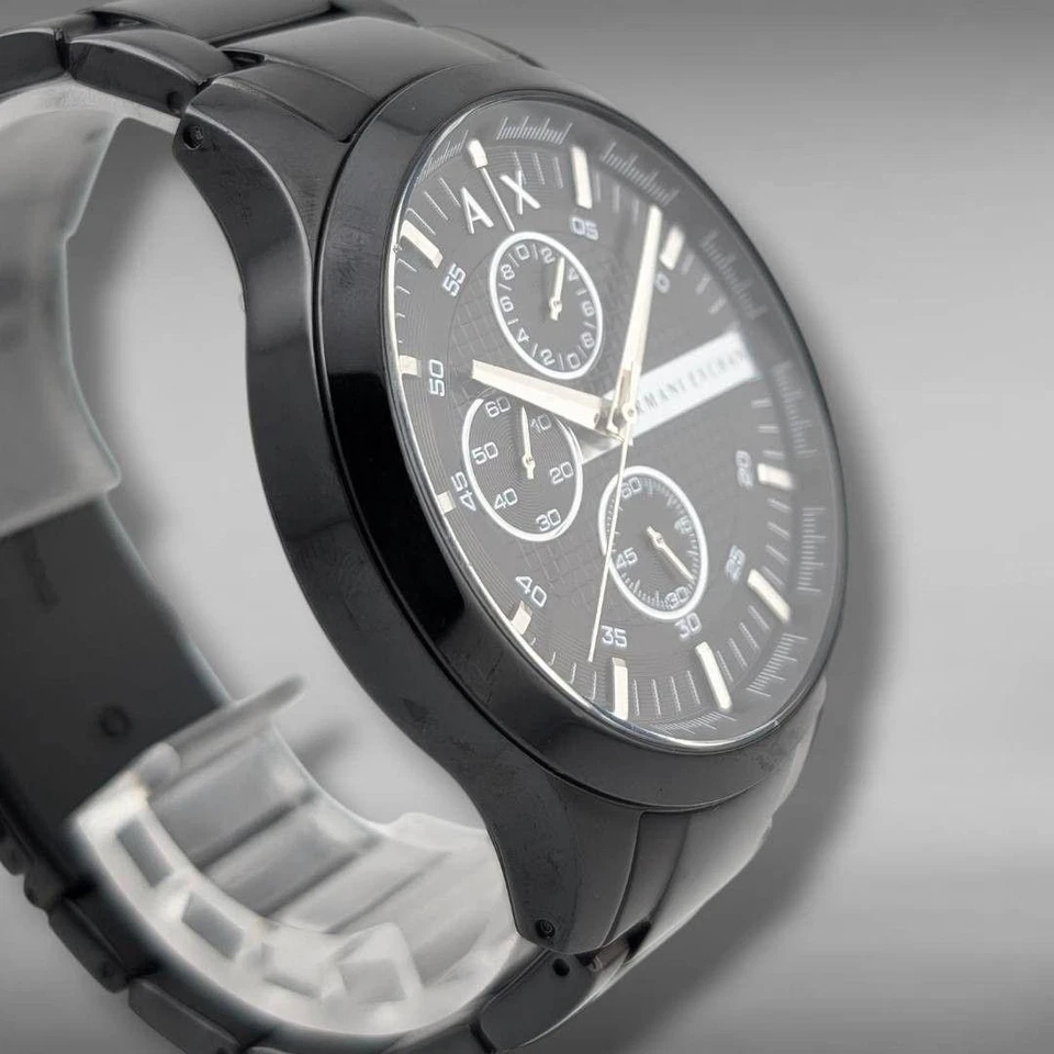 Reloj de cuarzo Armani Exchange cerámica cronógrafo AX2138 esfera negra para hombre Foto 4 de 4