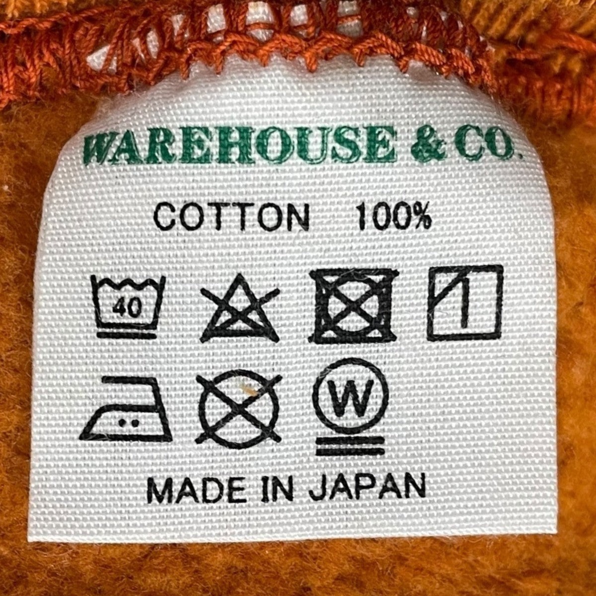 WAREHOUSE Japan Made Double-V Sweatshirt Flocking Print 100