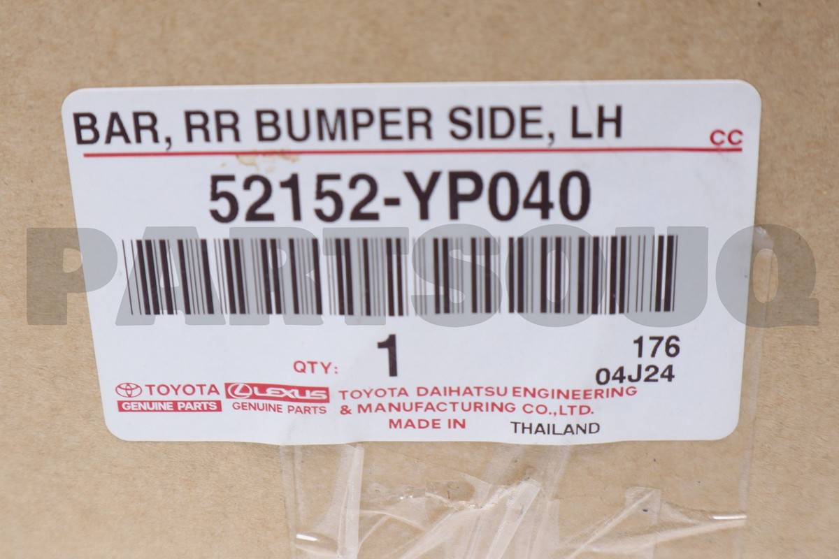52152YP040 Genuine Toyota BAR RR BUMPER SIDE 52152-YP040 | eBay UK