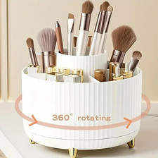 1pc 360  Rotating Makeup Organizer Plastic Cosmetic Brush Storage Holder - NEW