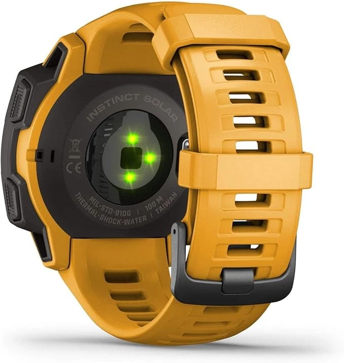 Garmin Instinct Solar GPS Sunburst Amarillo + Banda Negra - Excelente Foto 2 de 3