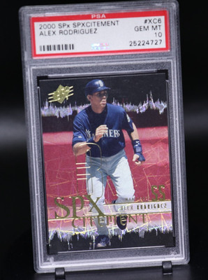 2000 Upper Deck SPX #XC6 Alex Rodriguez SPxcitement PSA 10