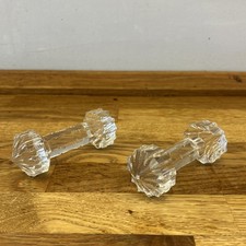 Pair of Antique Cut Crysal Knife Rest Fine Cut Lead Crystal Knife Rest 4” 