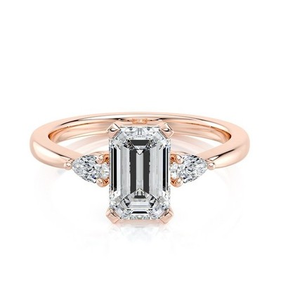 IGI-zertifizierter, im Labor hergestellter Diamant-Verlobungsring 18 Karat...