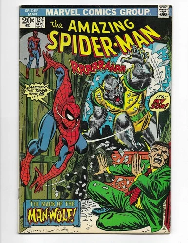 Amazing Spider-Man 124 1973 Marvel Comics VG/F 5.0 1st App Man-Wolf