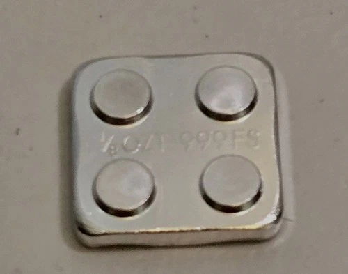 Monarch 1/8 oz .999 Fine Silver Stackable Building Block Brick LEGO