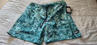 Quicksilver Mens Large boardshorts torquoise blue brand new