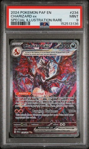 2024 POKEMON PAF EN-PALDEAN FATES SPECIAL ILLUSTRATION RARE CHARIZARD EX PSA 9