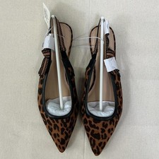A New Day leopard print slingback flats