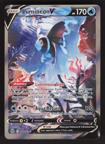 Lumineon V 156/172 Pokemon TCG SWSH09: Brilliant Stars NM