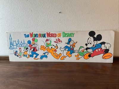 Rare! Vintage 47” Walt Disney Store Display Sign Mickey Mouse