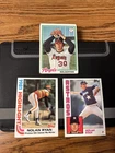 1978, 1982 and 1984 Topps Nolan Ryan (3) card lot