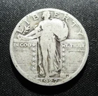 OLD SILVER 1/4 DOLLAR 1927 "STANDING LIBERTY QUARTER" USA PHILADELPHIA MINT (A)