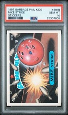 PSA 10 GEM MINT 301B MIKE STRIKE 1987 GARBAGE PAIL KIDS STICKERS OS8 CARD