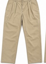 Duck Head Men  s Khaki Chino Pants Tan Classic Fit Pleated Cotton Casual 36x32