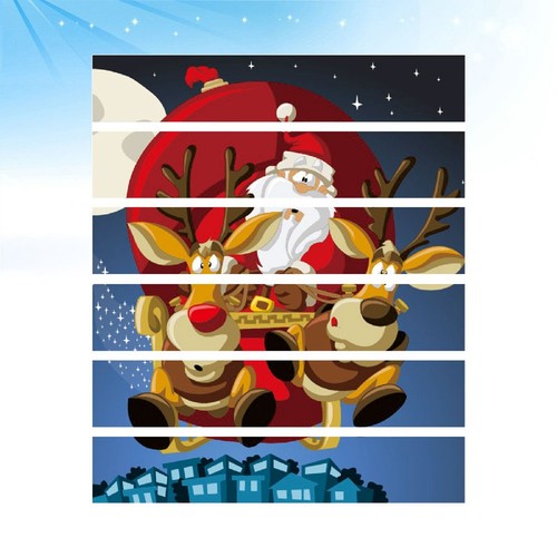 Alvinlite Wall Sticker Art 3D Scale decorative natalizie Decalcomanie per scale Adesivi per scale Decorazioni per la famiglia Tipo di torre di Natale Scala