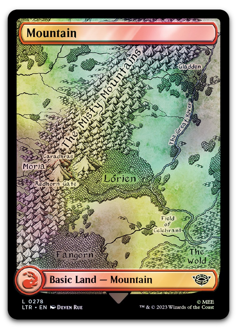 Mountain (0278) #278 (Foil) (NM) Lord of the Rings LTR Magic MTG