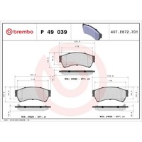 Bremsbelagsatz Brembo P 49 039, Vorne