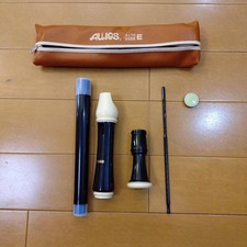 ALIOS ALTO E Alto Recorder Black  Ivory Plastic with Sound Holes Used MM3