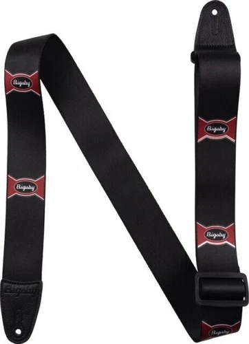 NEW Bigsby Bow Tie Graphic Poly Strap With Leather Ends - BLACK, #180-2726-002