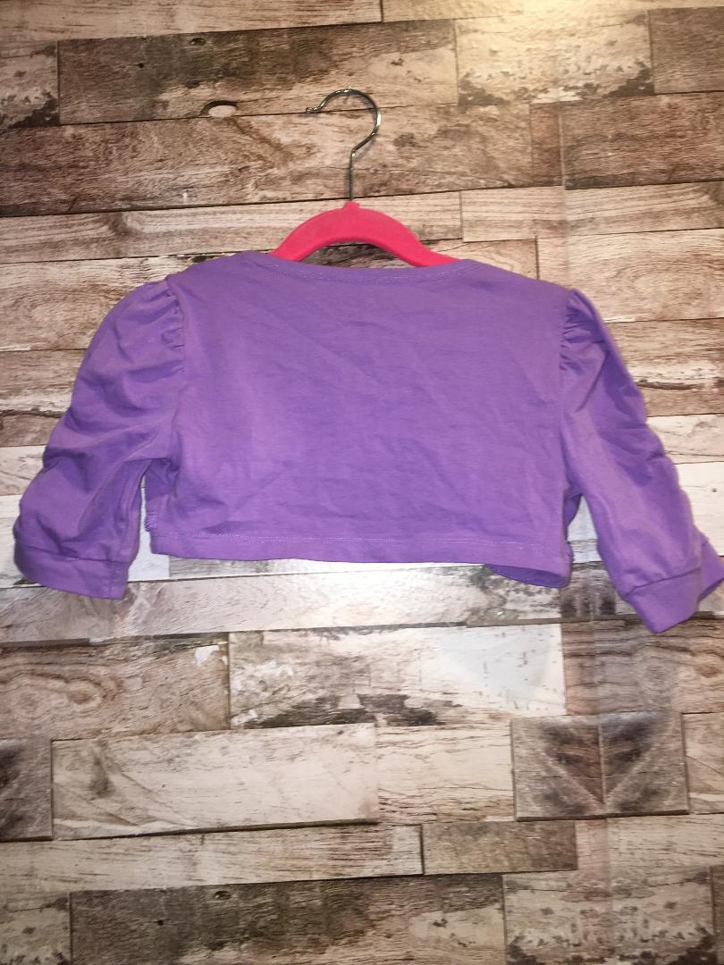 NWT THE CHILDREN'S PLACE GIRLS CROP SHRUG 5/6 5 6 PURPLE WRAP DRESS TOP