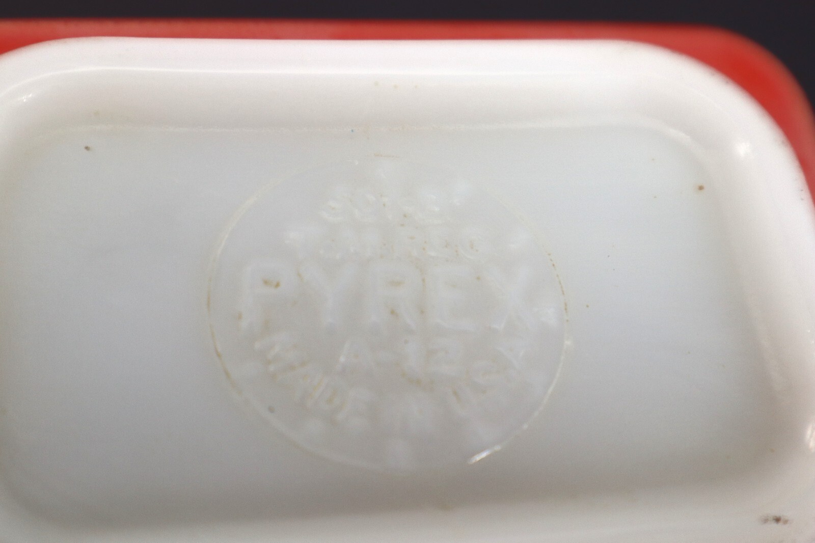 Pyrex Ovenware RED Refrigerator Dish with Clear Lid #0501C Small Vintage