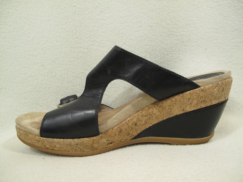 Dansko Carla vollnarbige Slipper Keilabsatz Sandalen schwarz Damengröße 41 ~ USA Größe 10 - Bild 6 von 15