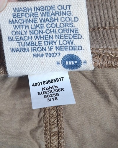 Pantalones cargo URBAN PIPELINE para niños grandes beige tostado entrepierna de algodón 27" cintura elástica - Imagen 13 de 15