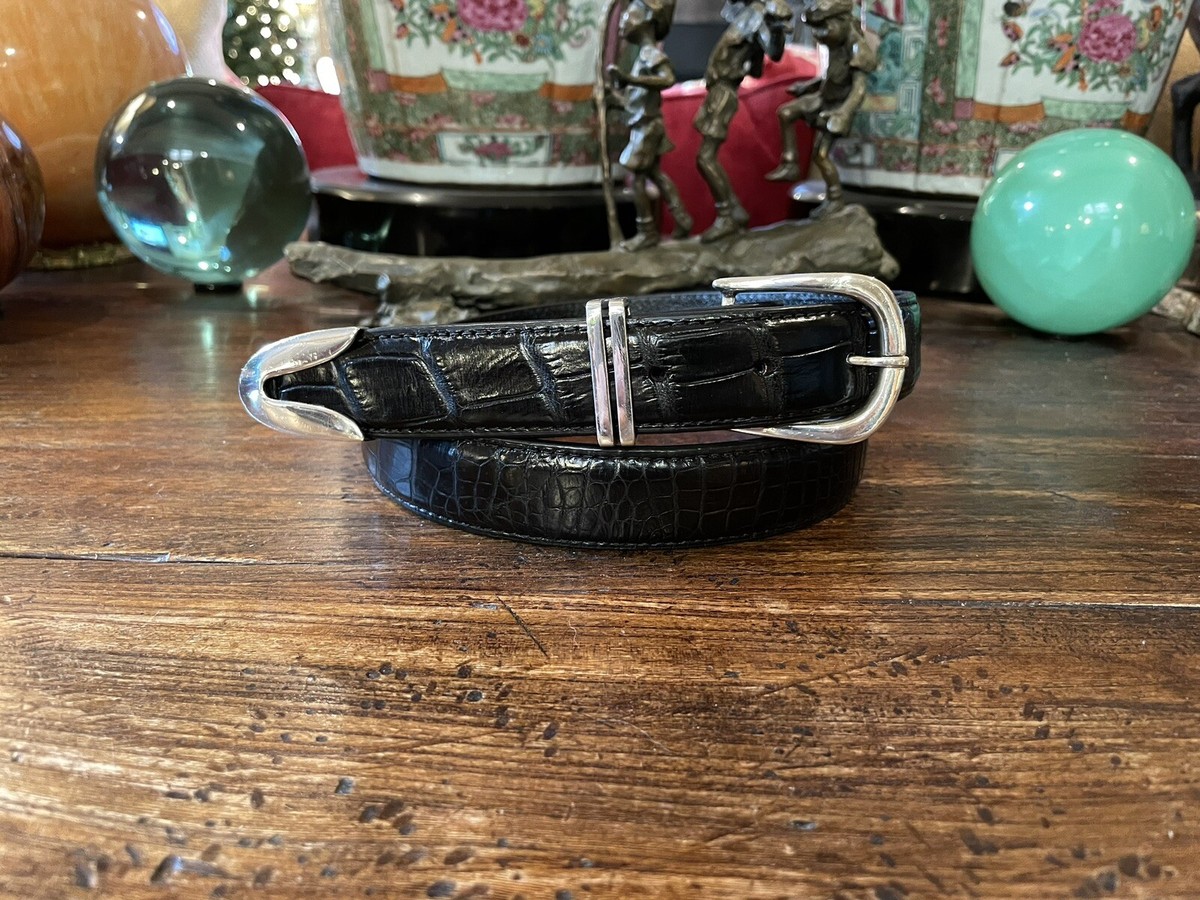 Pat Areias Sterling Silver Stirrup Belt Buckle Alligator Strap Size 32 il_fullxfull.5529839547_r4rw.jpg main image 4
