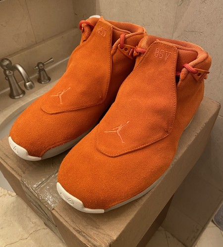 retro 18 orange suede