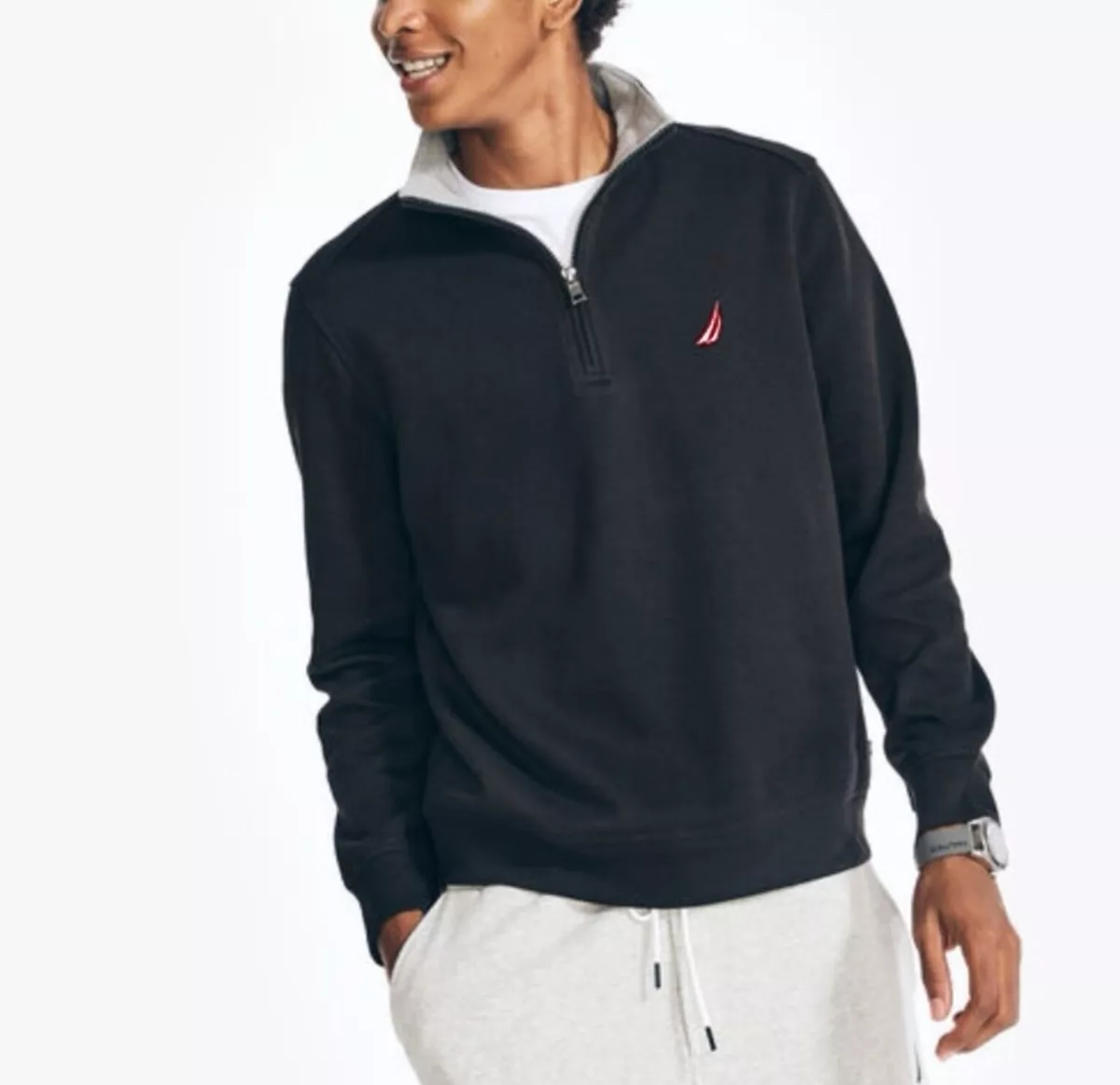 Mens nautica fleece pullover cheap