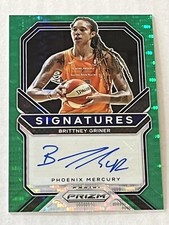 Brittney Griner 2021-22 Prizm Auto Green Pulsar SSP /25 Phoenix Mercury Rare USA