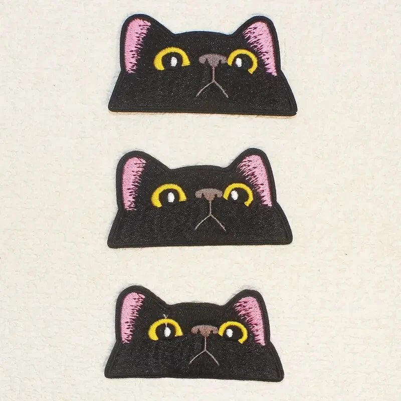 Embroidered Cat Iron-on Patch 3 x 1 5/8 inch - Image 3 of 4