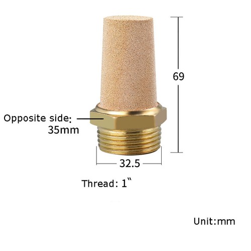 Threaded Pneumatic Muffler Cone Filter Silencer Sintered Fittings Bronze Tool - Picture 12 of 12