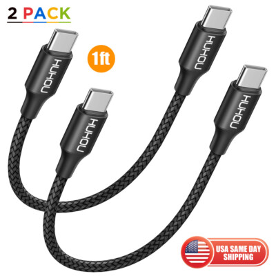 2 PACK USB C to C or A to C CABLE FAST CHARGE CORD 3/6/10FT for iPhone 15 Galaxy