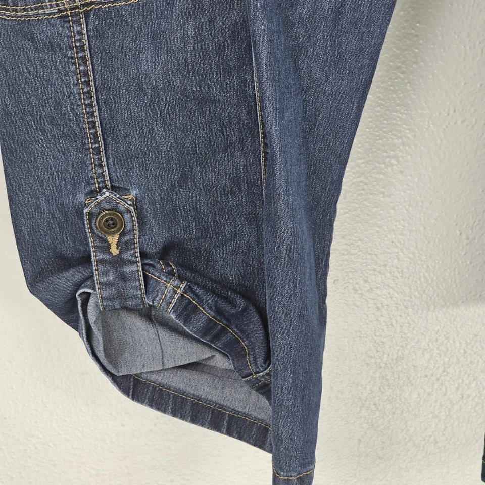 Calça jeans Y2K retrô hip hop streetwear bolsos 35 x 20,5 perna larga folgada - Imagem 2 de 4