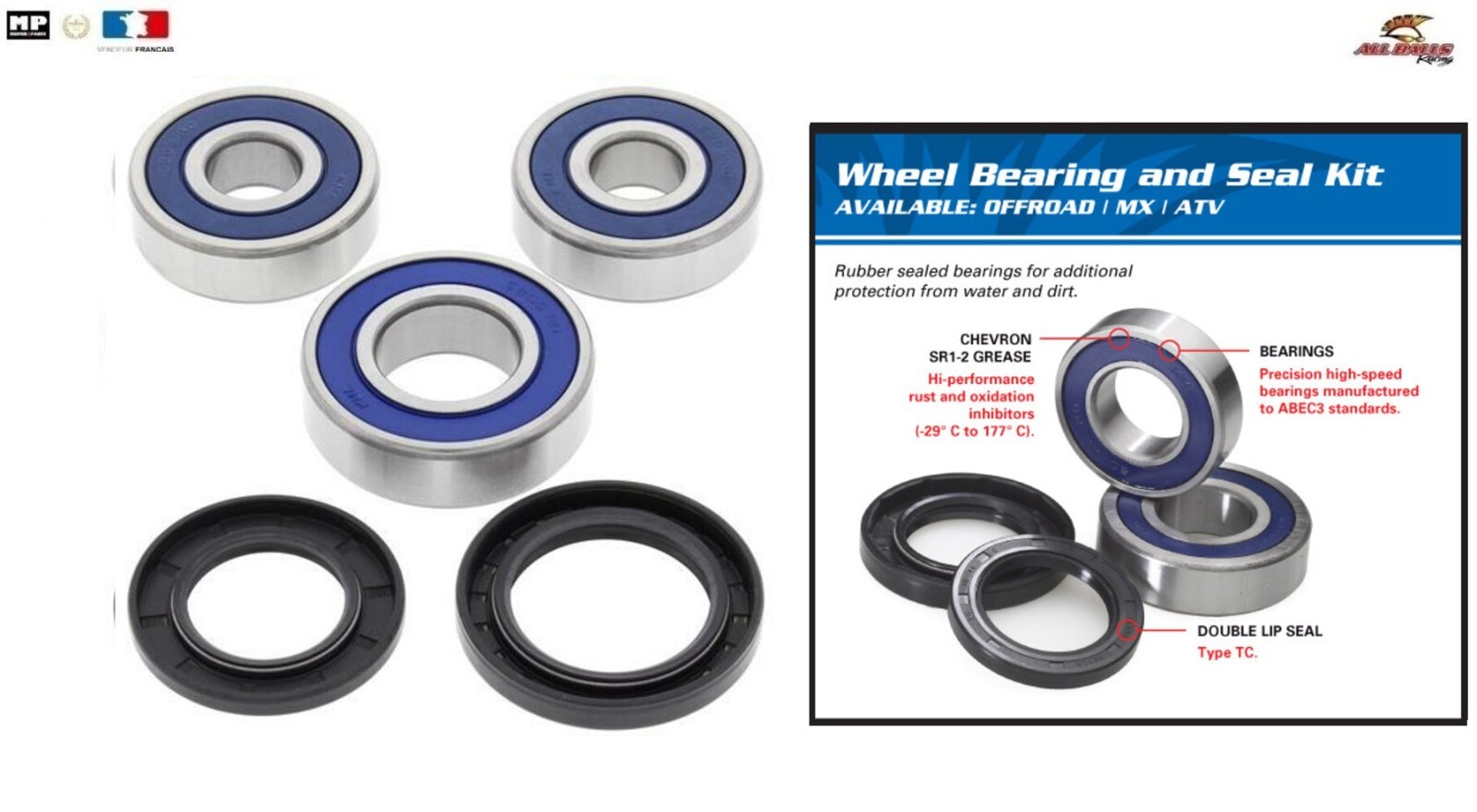 Roulements de roues arriere anti vibration pour restaurer Kawasaki KZ400 1979
