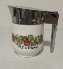 Corning Ware Spice of Life Gemco Corelle MILK GLASS Pitcher Syrup Creamer