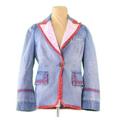 Marc Jacobs Coats Jackets Blue Red Woman Authentic Used L2297