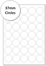 Low Tack Easy Peel Round Labels | Removable A4 Printer Labels | Circular Labels