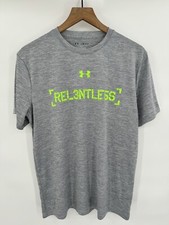 Under Armour Combine Training Shirt Mens Medium Regular Gray Short Sleeve NFL