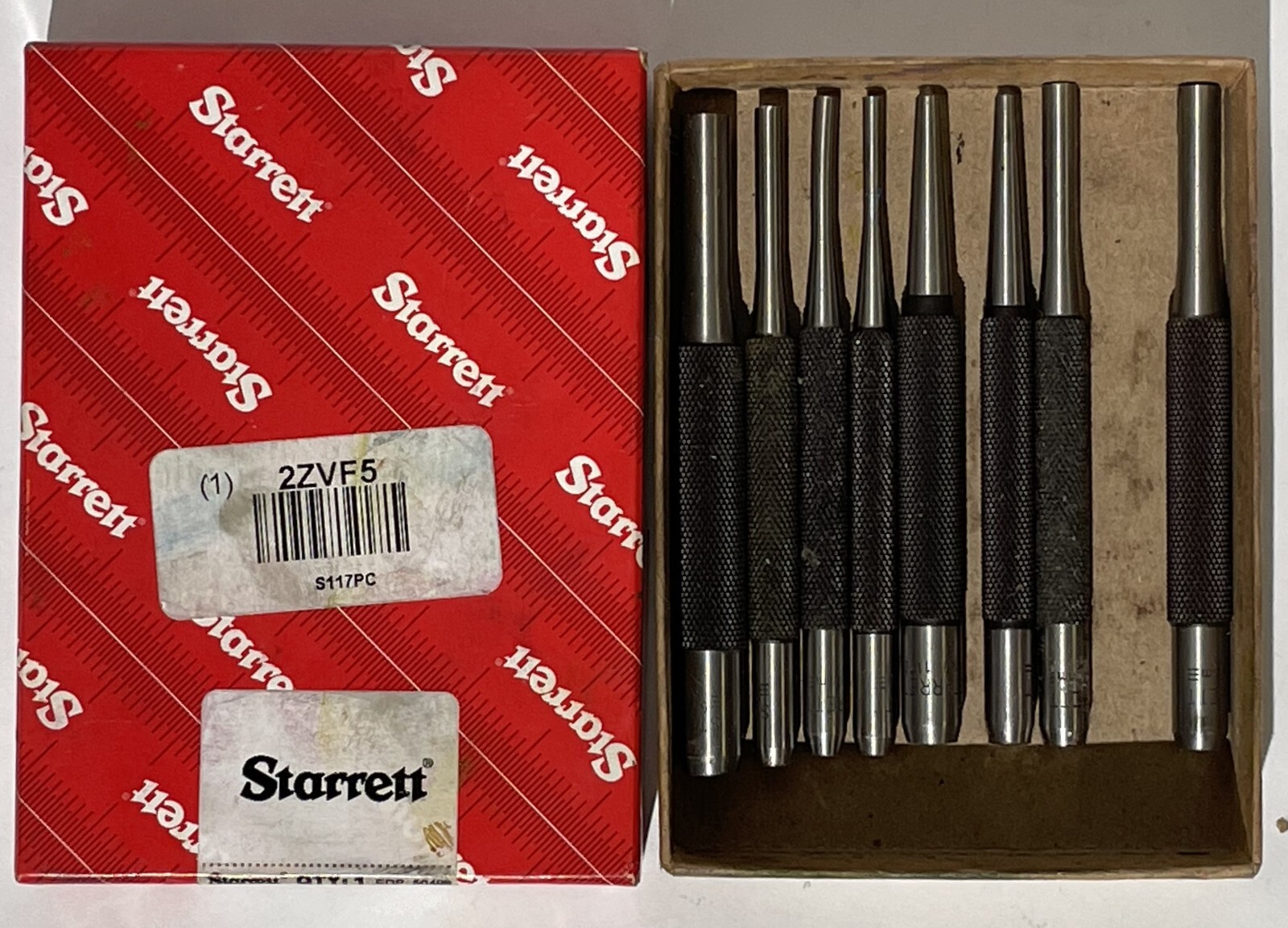 STARRETT 8 PIECE CENTER PUNCH SET IN CASE 50488 eBay