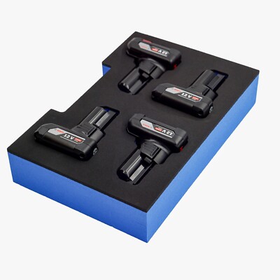 Bosch 4x Akkus GBA 12V 4Ah-6Ah Schaumeinlage halbe L-Boxx 102, 136 APTEX