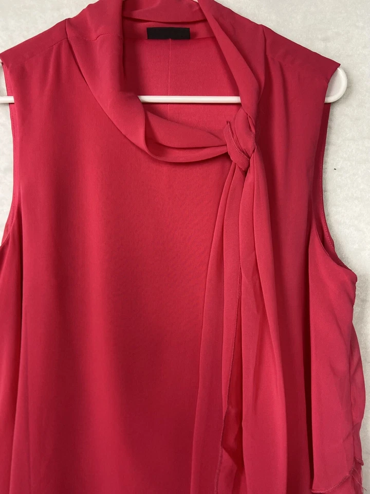 JANINA ЖЕНЩИН БЛУЗКА РАЗМЕР СРЕДНИЙ РОЗОВЫЙ ГАЛСТУК ШЕИ СТРУЯЩИЙСЯ - Изображение 2 из 4