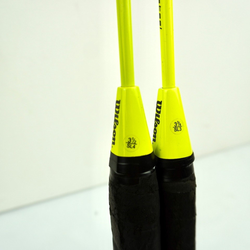 Wilson Badminton Racquet x 1 Fluorescent Green 3 3/8 SL3 Yellow Carbon ...