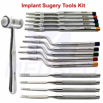 Sinus Lift Osteotome Offset Concave Implant Surgery Bone Chisel Mead Bone Hammer