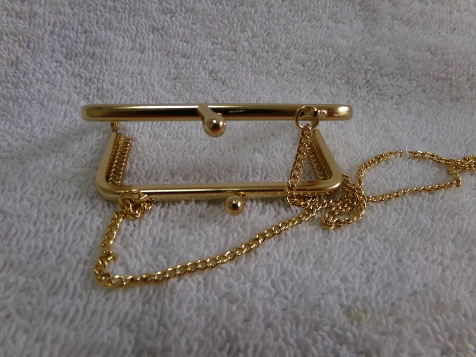 Cierre de broche de beso con marco de monedero de metal para reparación de monedero artesanías Foto 3 de 4