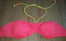 Gorgous orange GEORGE yellow halterneck bikini top size 8