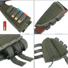 Tactical Buttstock Shotgun Rifle Cheek Rest Pad Shell Holder Ammo Holder Pouch